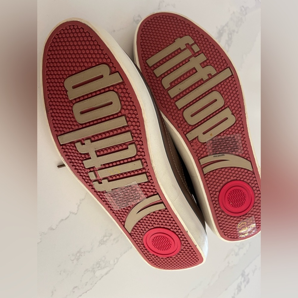 NEW FitFlop Super T Women’s Metallic Brown Crackled Sneakers Sized 7 - Picture 5 of 6